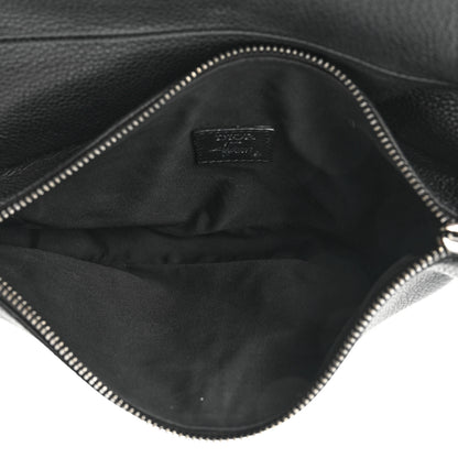 Christian Dior X SHAWN STUSSY Grained Calfskin Saddle Bag Black 7 of 12
