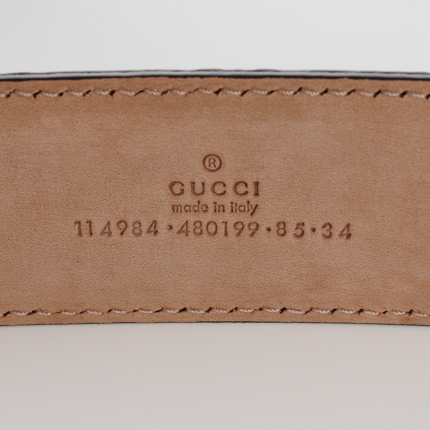 Gucci Guccissima Interlocking G Belt 85 34 Green 4 of 4