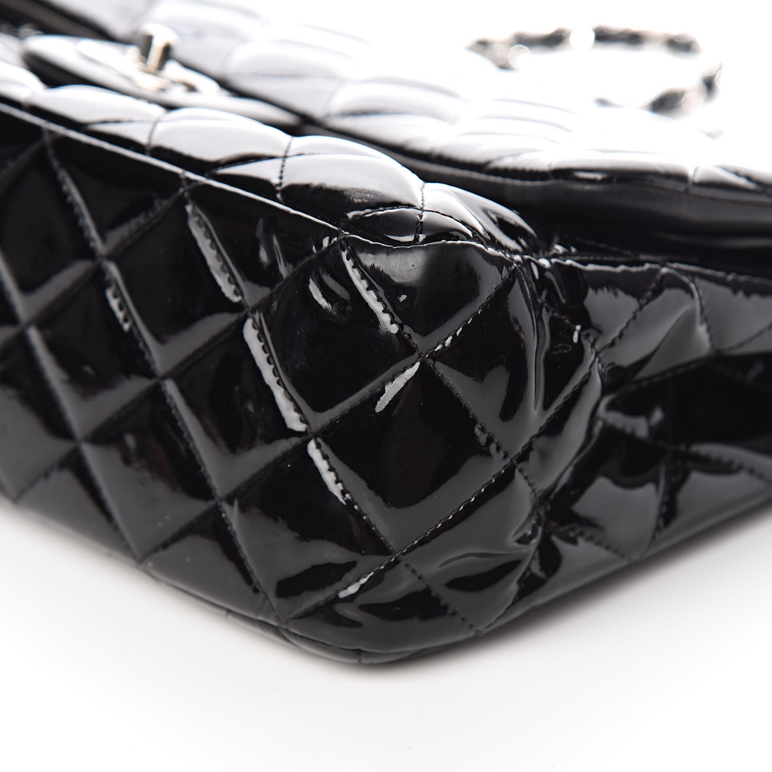 Chanel Patent Quilted Jumbo Double Flap Black 11 of 18