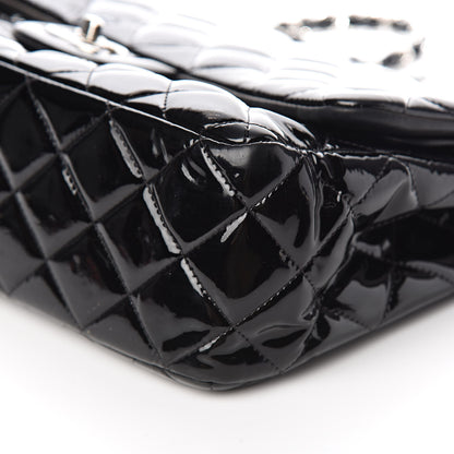 Chanel Patent Quilted Jumbo Double Flap Black 11 of 18