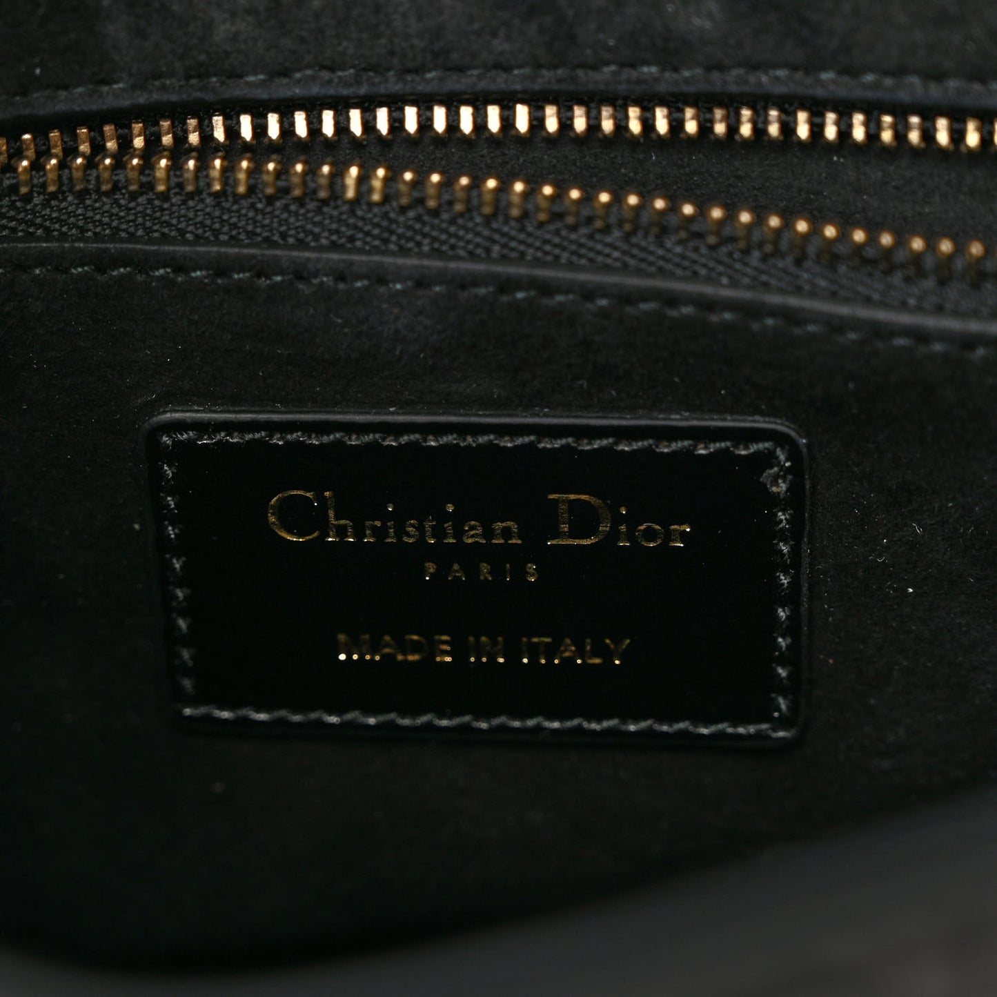 Crinkled Patent Cannage Small Lucky Badges My Lady Dior Black