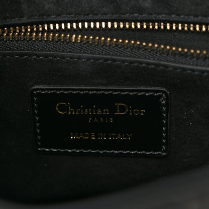 Christian Dior Crinkled Patent Cannage Small Lucky Badges My Lady Dior Black 6 of 9