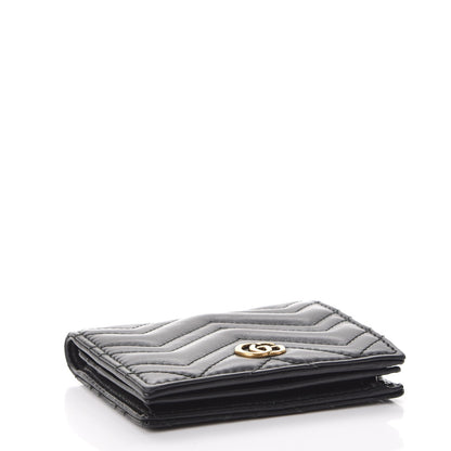 Gucci Calfskin Matelasse GG Marmont Card Case Black 4 of 10