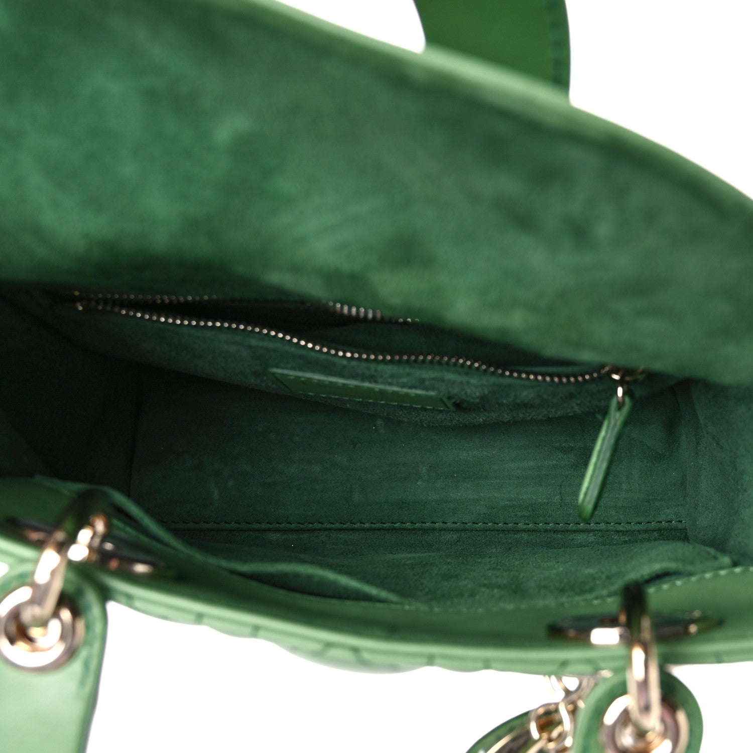 Christian Dior Lambskin Cannage Gradient Small Lady Dior Indigo Green 5 of 8