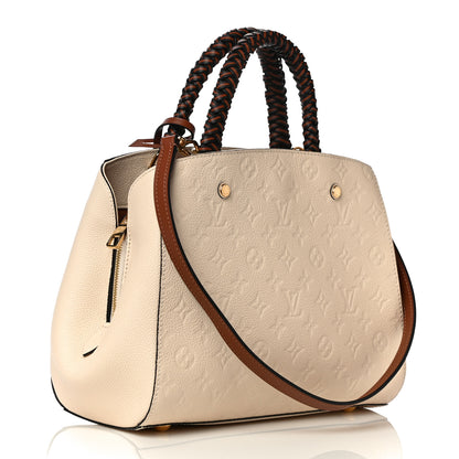 Louis Vuitton Empreinte Braided Montaigne MM Creme Beige Caramel 2 of 7