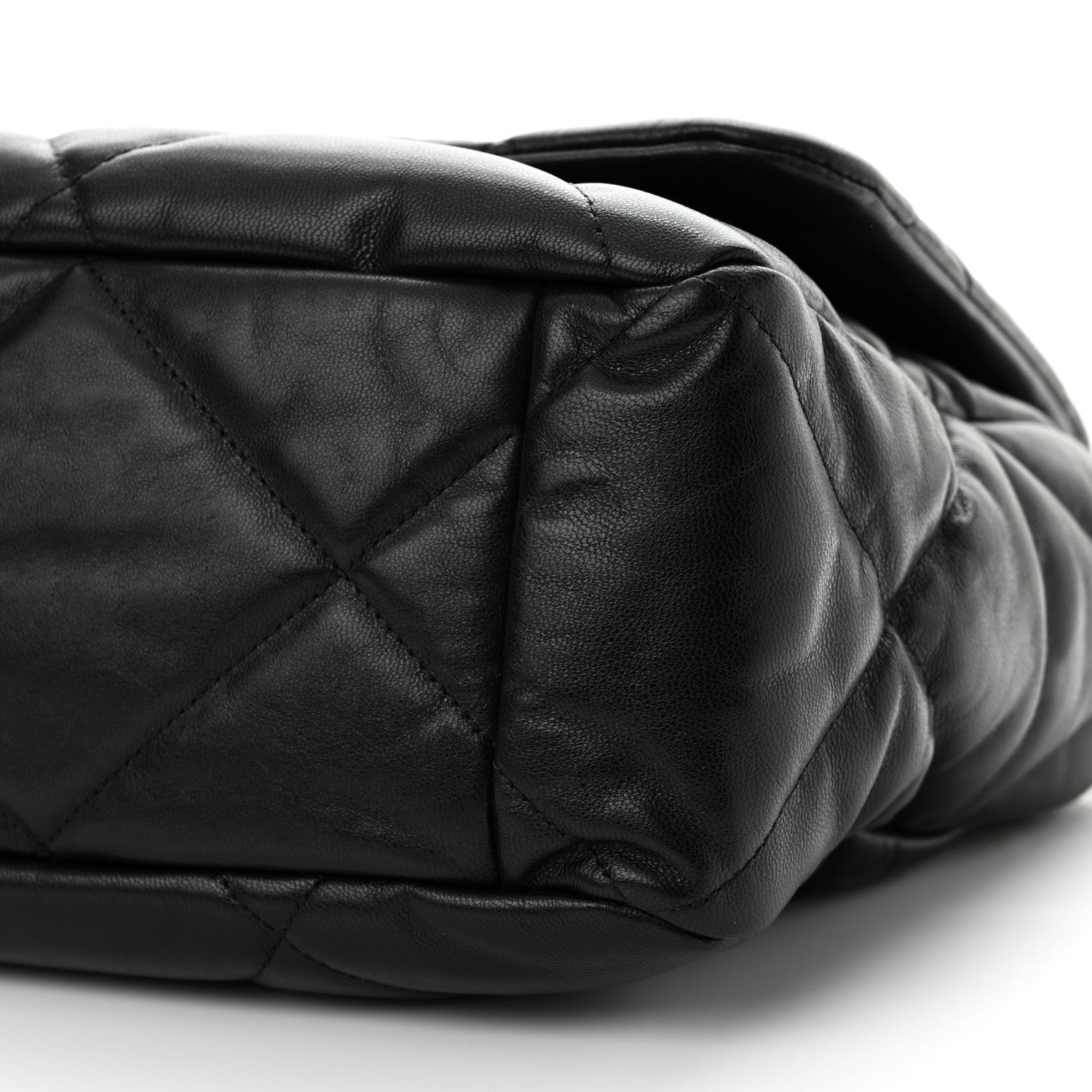 Chanel Goatskin Quilted Maxi Chanel 19 Flap Black 10 of 10