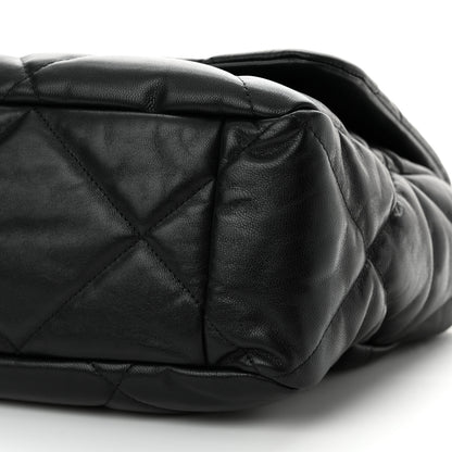 Chanel Goatskin Quilted Maxi Chanel 19 Flap Black 10 of 10