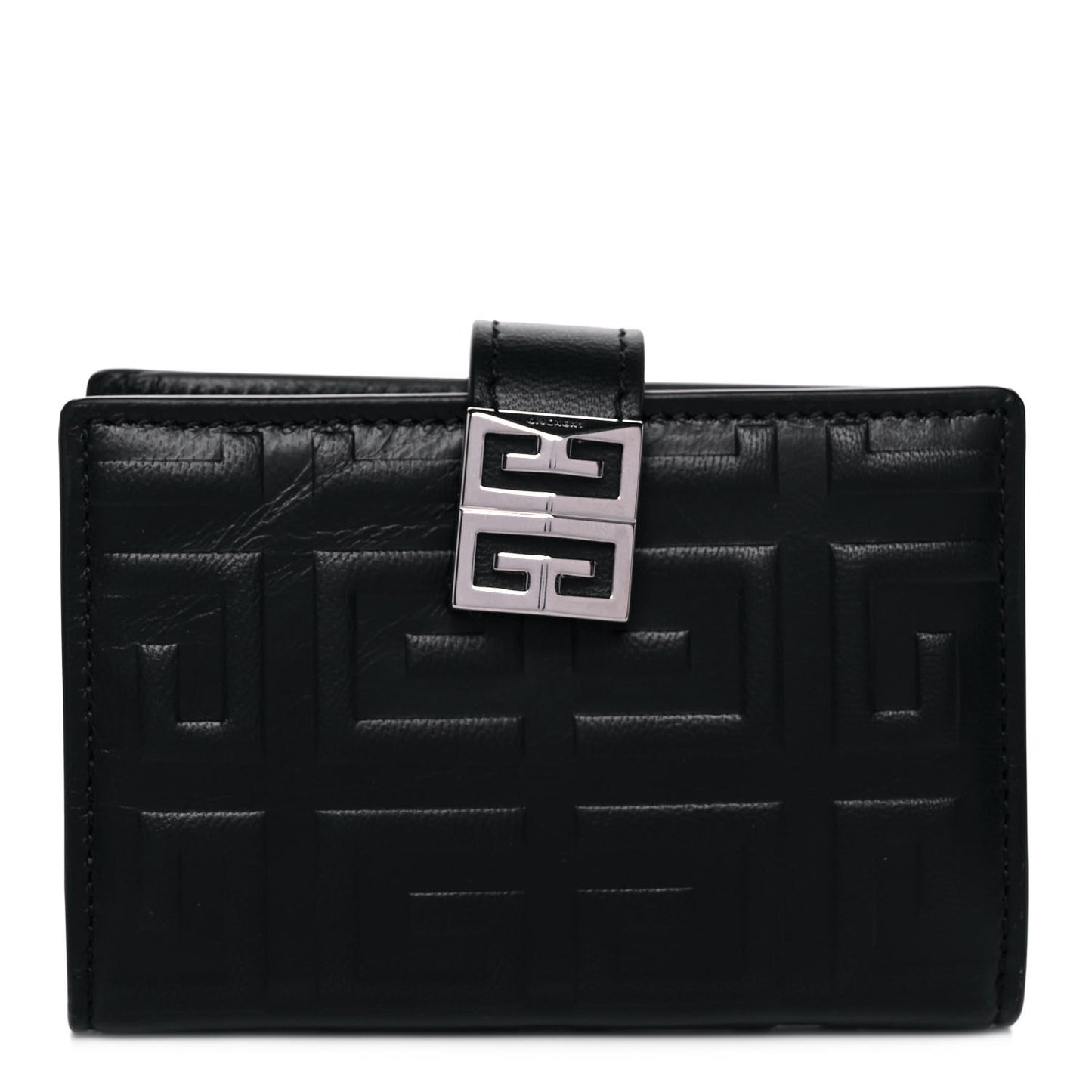 Lambskin Logo Embossed 4G High Frequency Card Case Black