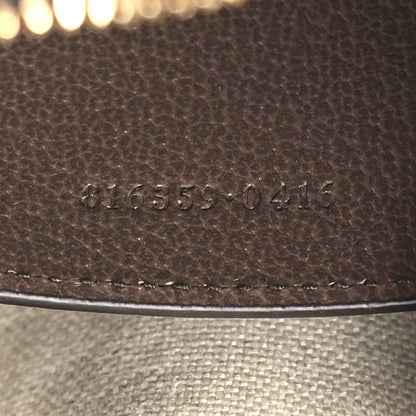 Gucci GG Supreme Monogram Textured Dollar Calfskin Mini Ophidia Shoulder Bag Beige Ebony New Acero 7 of 11