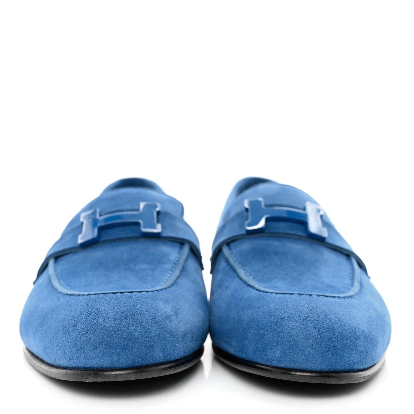 Suede Goatskin Paris Loafers 38 Bleu Bleuet