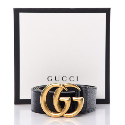 Gucci Textured Dollar Calfskin Double G 40mm Belt 120 48 Black 7 of 7