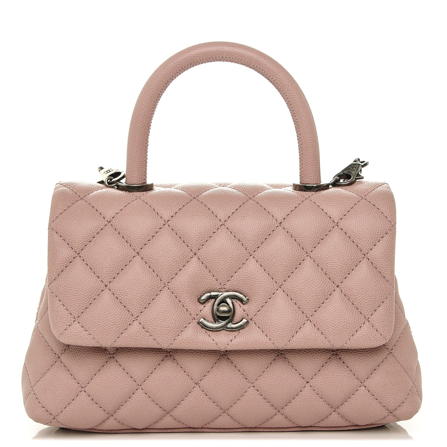 Chanel Caviar Quilted Mini Coco Handle Flap Pink 1 of 7