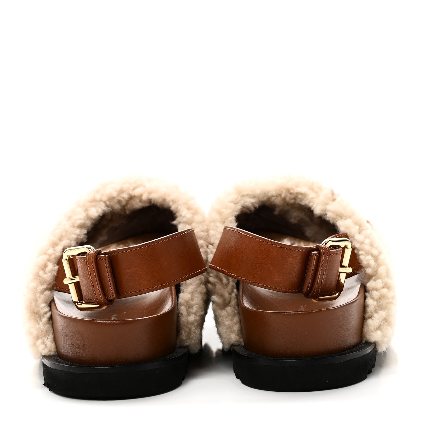Shearling Paseo Flat Comfort Sandal 38.5 Nude