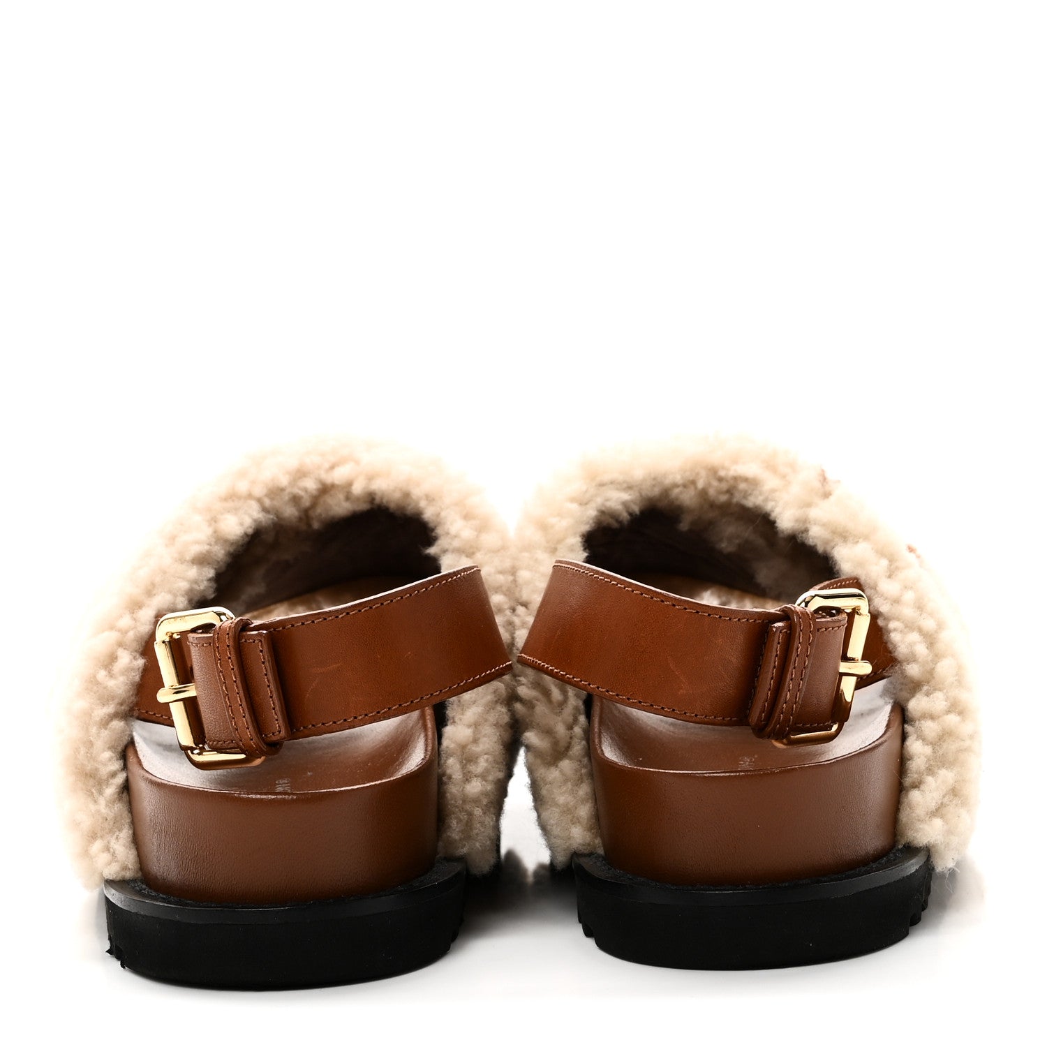 Louis Vuitton Shearling Paseo Flat Comfort Sandal 38.5 Nude 6 of 10