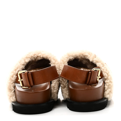 Louis Vuitton Shearling Paseo Flat Comfort Sandal 38.5 Nude 6 of 10