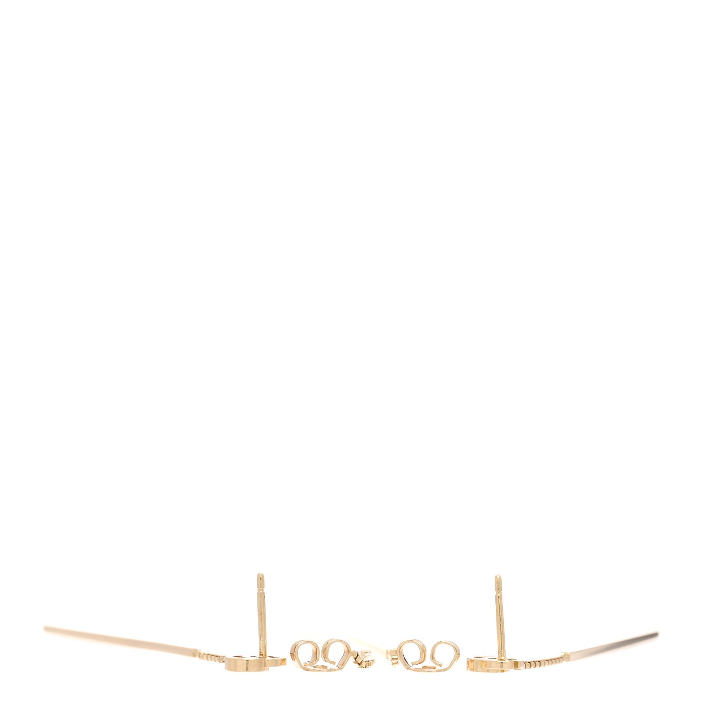 18K Yellow Gold Running G Drop Chain Earrings