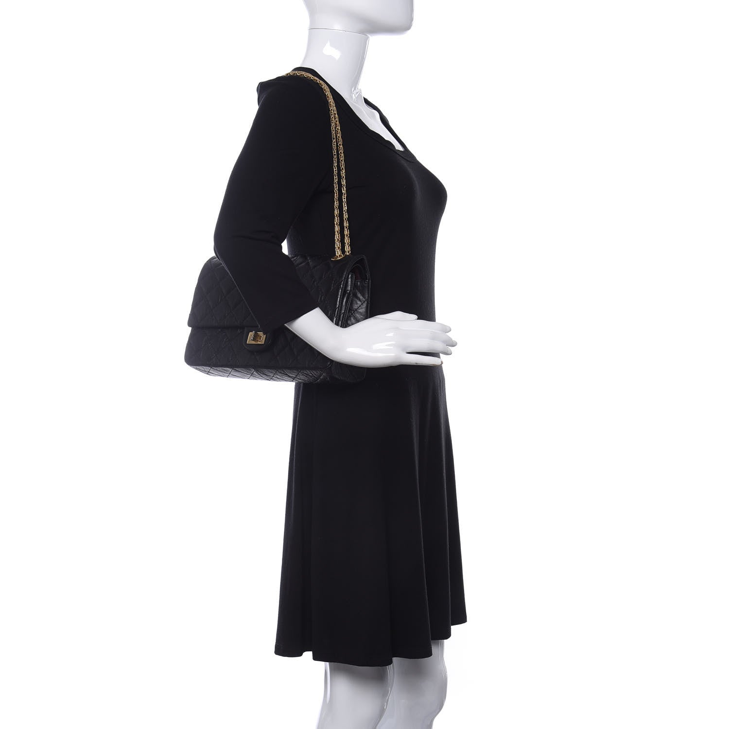 Chanel Aged Calfskin Quilted 2.55 Reissue 226 Flap Black 2 of 12