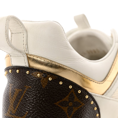 Louis Vuitton Calfskin Monogram Embellished Run Away Sneakers 36 White 10 of 11