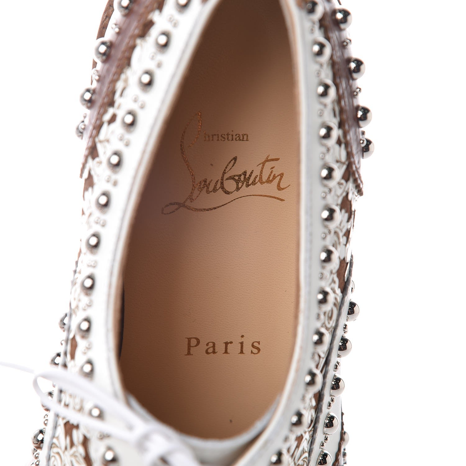 Christian Louboutin Calfskin Studded Womens Crapadonna Oxfords 37 Version Multi 7 of 9