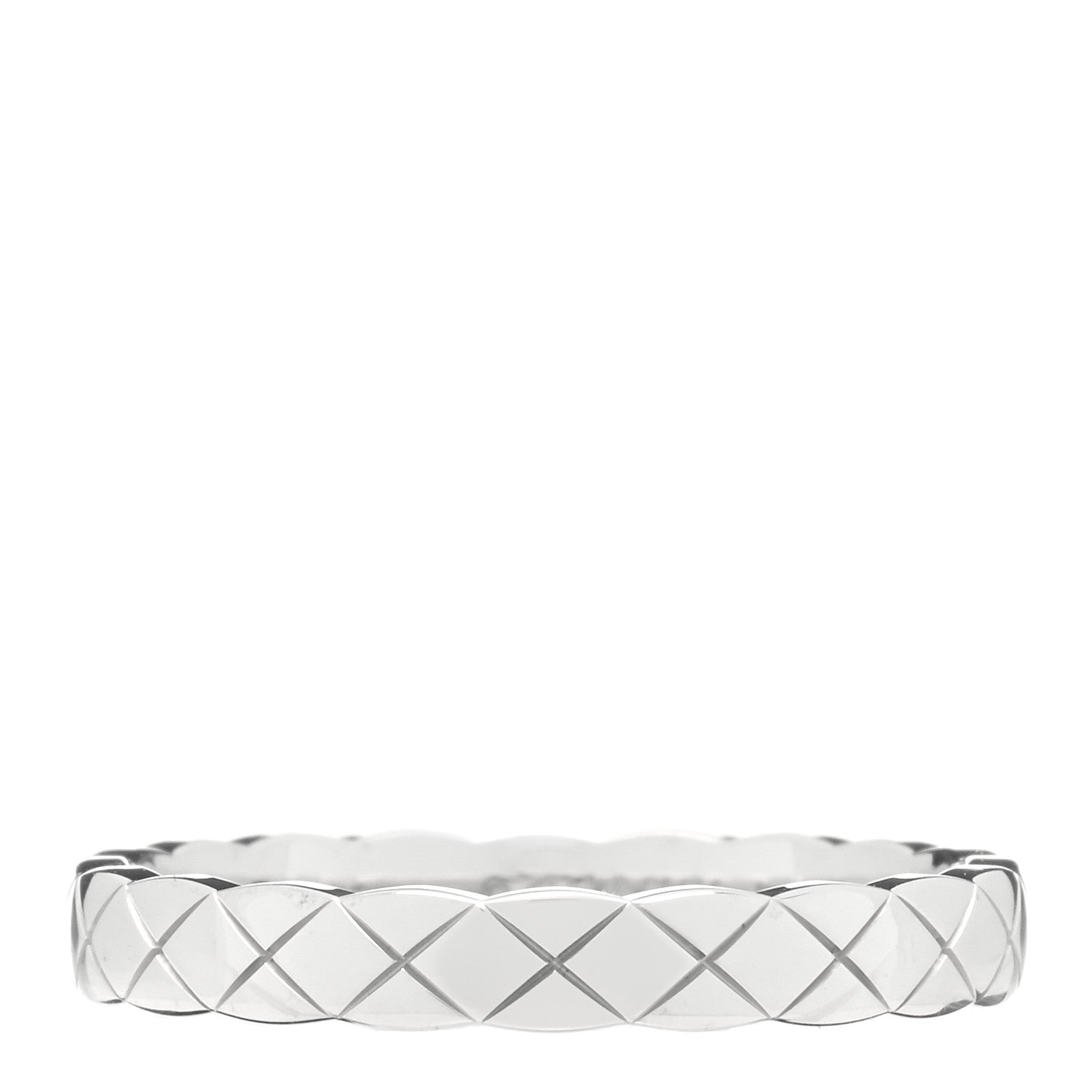 Chanel 18K White Gold Mini Coco Crush Ring 58 8.25 3 of 4
