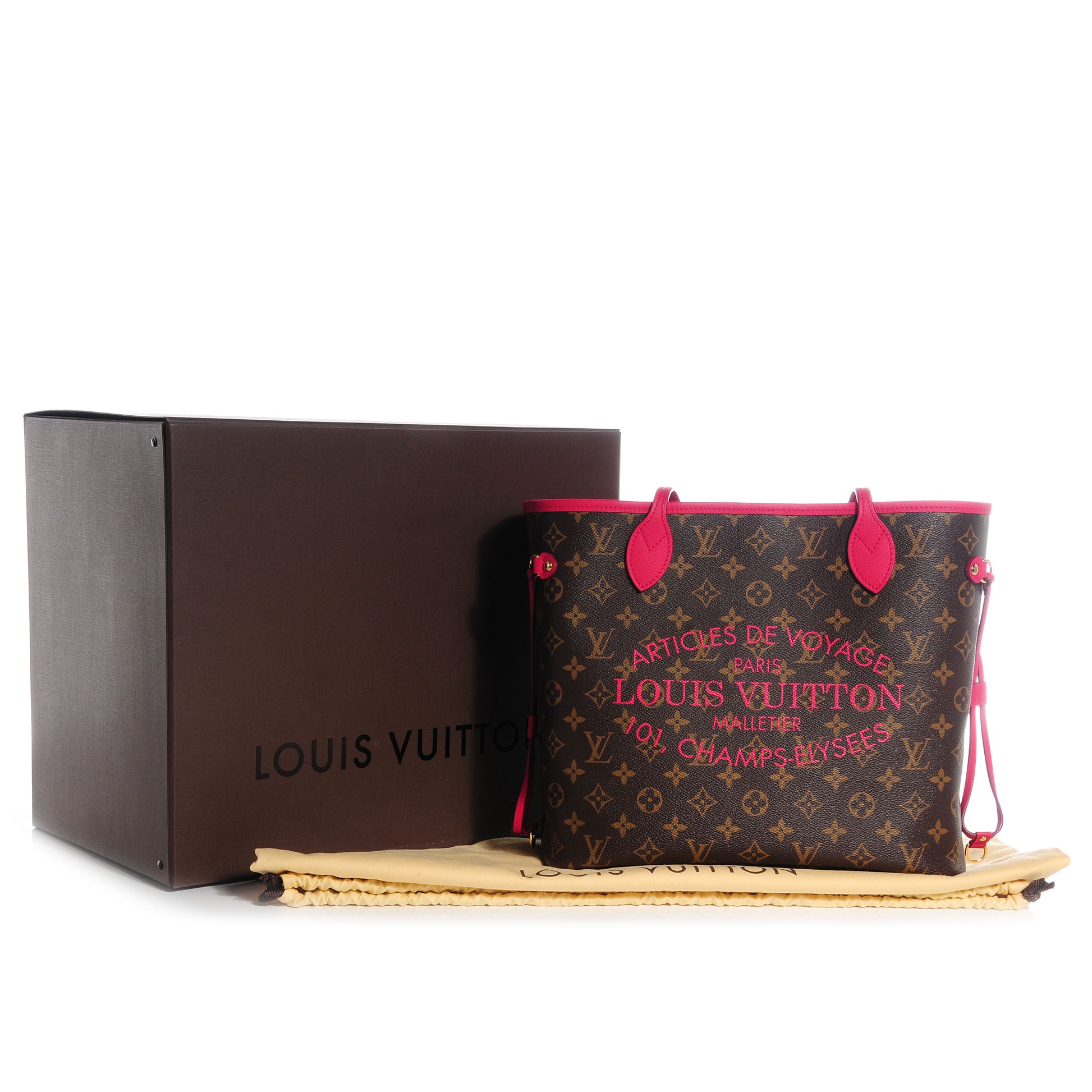 Louis Vuitton Monogram Articles de Voyage Ikat Neverfull MM Rose Indien 8 of 8