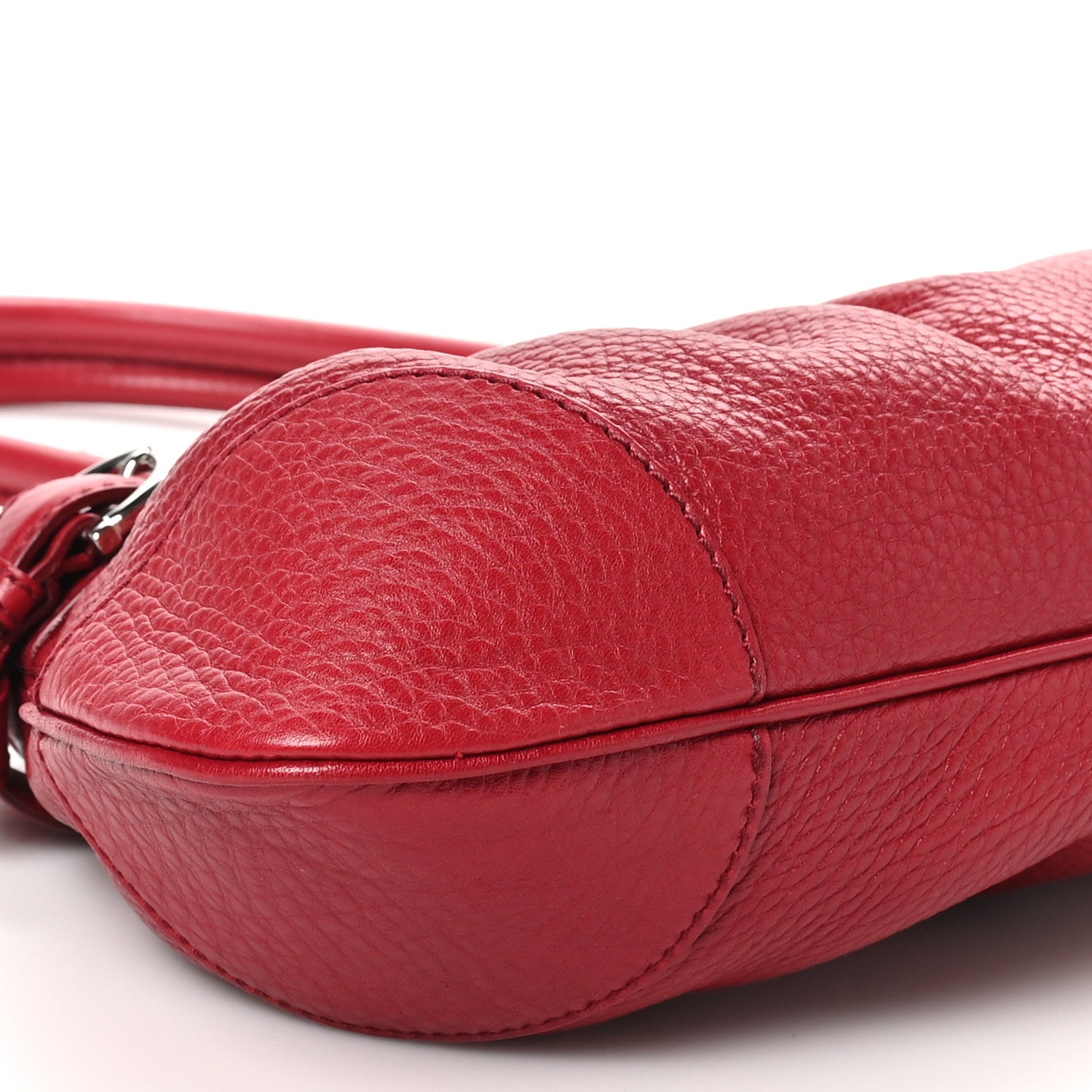 Salvatore Ferragamo Calfskin Amerena Shoulder Bag Red 8 of 9