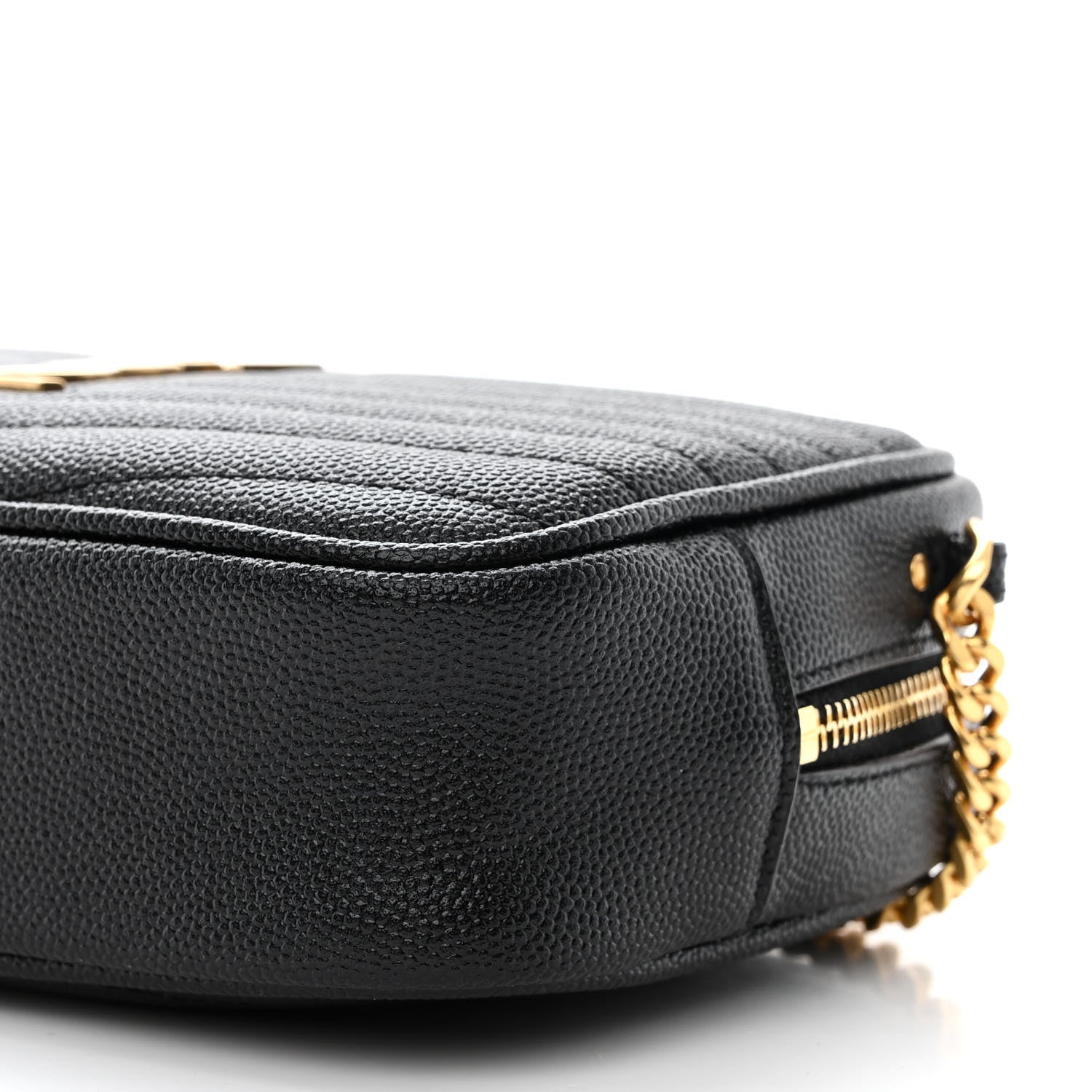 Saint Laurent Grain De Poudre Matelasse Monogram Mini Lou Camera Bag Black 10 of 11