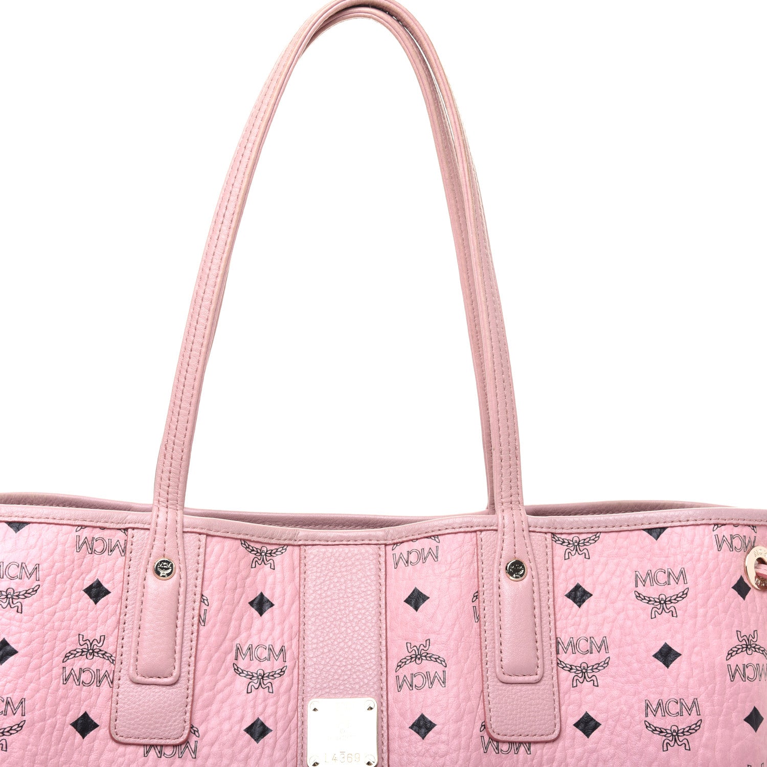 MCM Visetos Medium Liz Reversible Shopper Tote Soft Pink 12 of 22