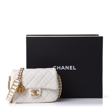Chanel Caviar Quilted Mini Chain Soul Flap White 20 of 22