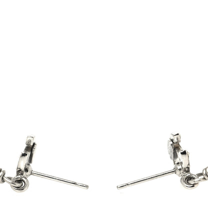 Chanel Crystal Pearl CC Drop Earrings Silver Pearly White 3 of 4