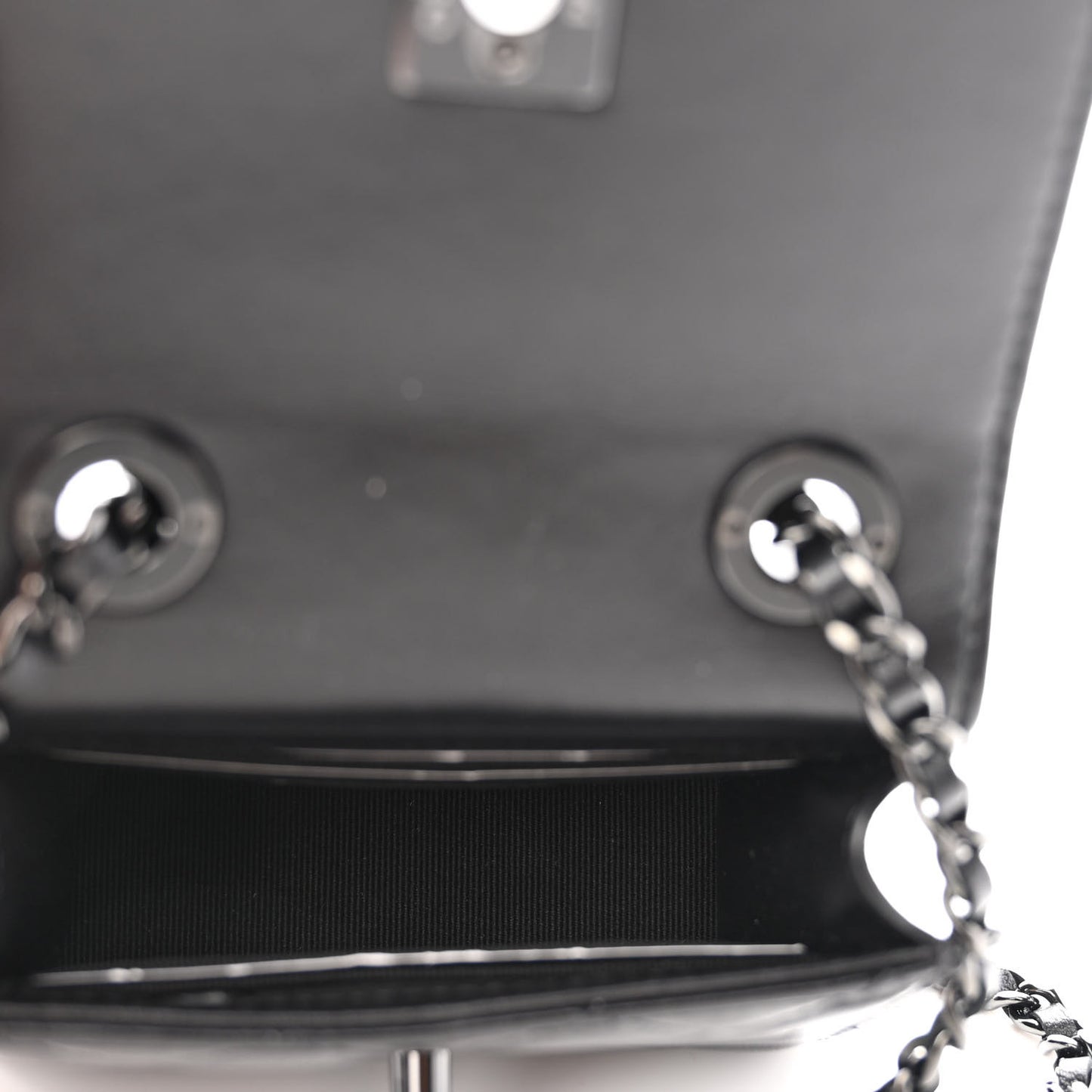 Lambskin Quilted Mini Trendy CC Chain Wallet So Black