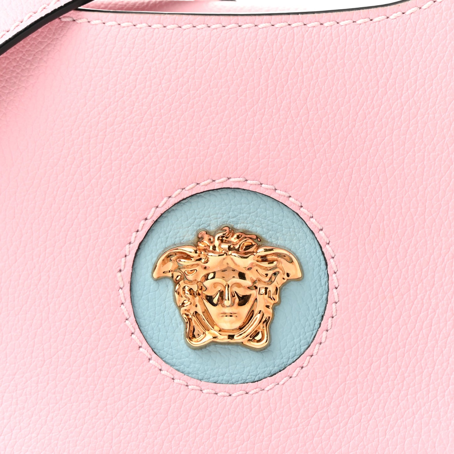 Calfskin Whipstitch Medusa Mini Hobo English Rose