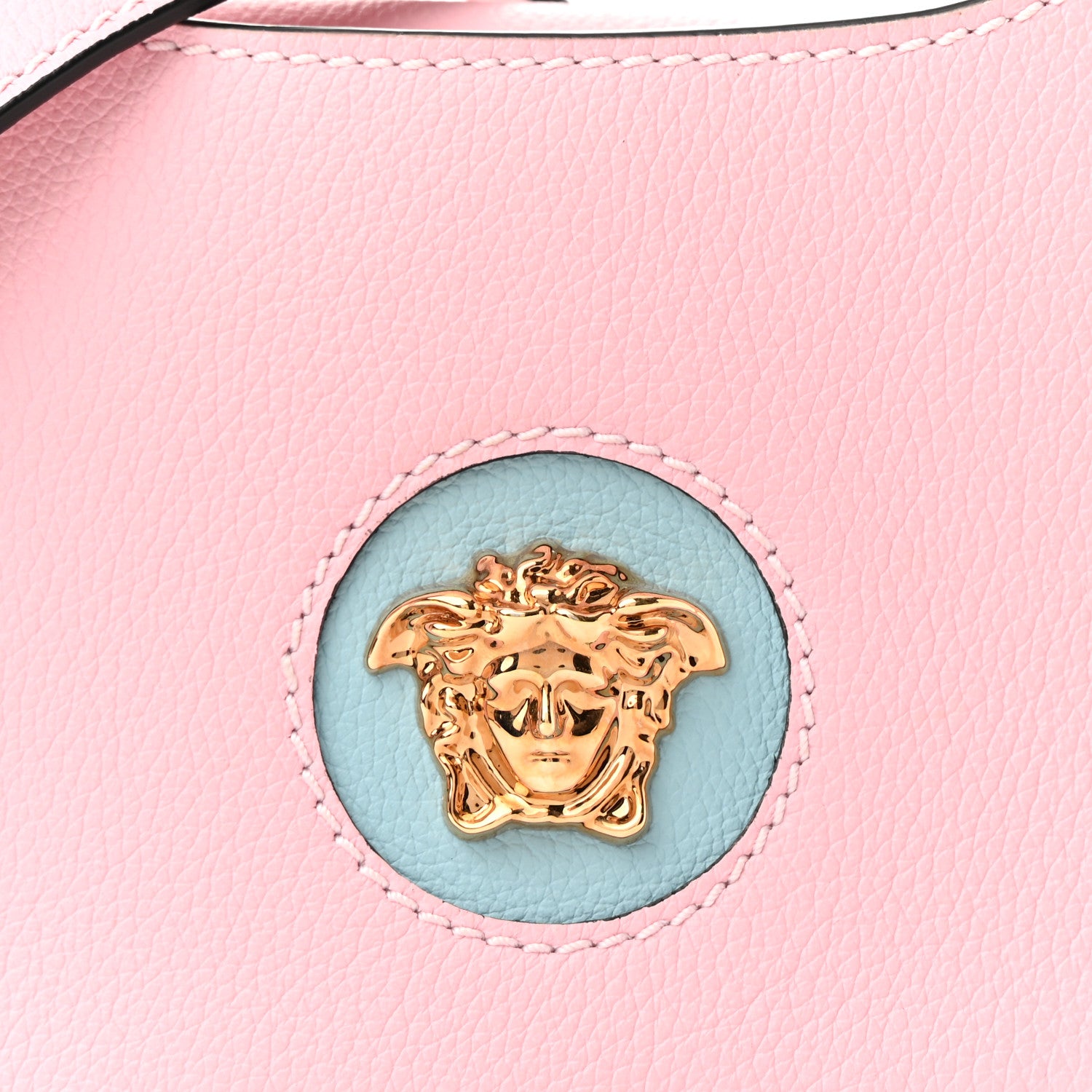 Versace Calfskin Whipstitch Medusa Mini Hobo English Rose 7 of 9