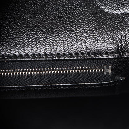 Hermes Toile Box Potamus Birkin 35 Black Rouge H 11 of 24