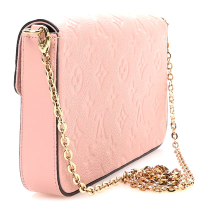 Louis Vuitton Empreinte Pochette Felicie Chain Wallet Rose Poudre 4 of 11