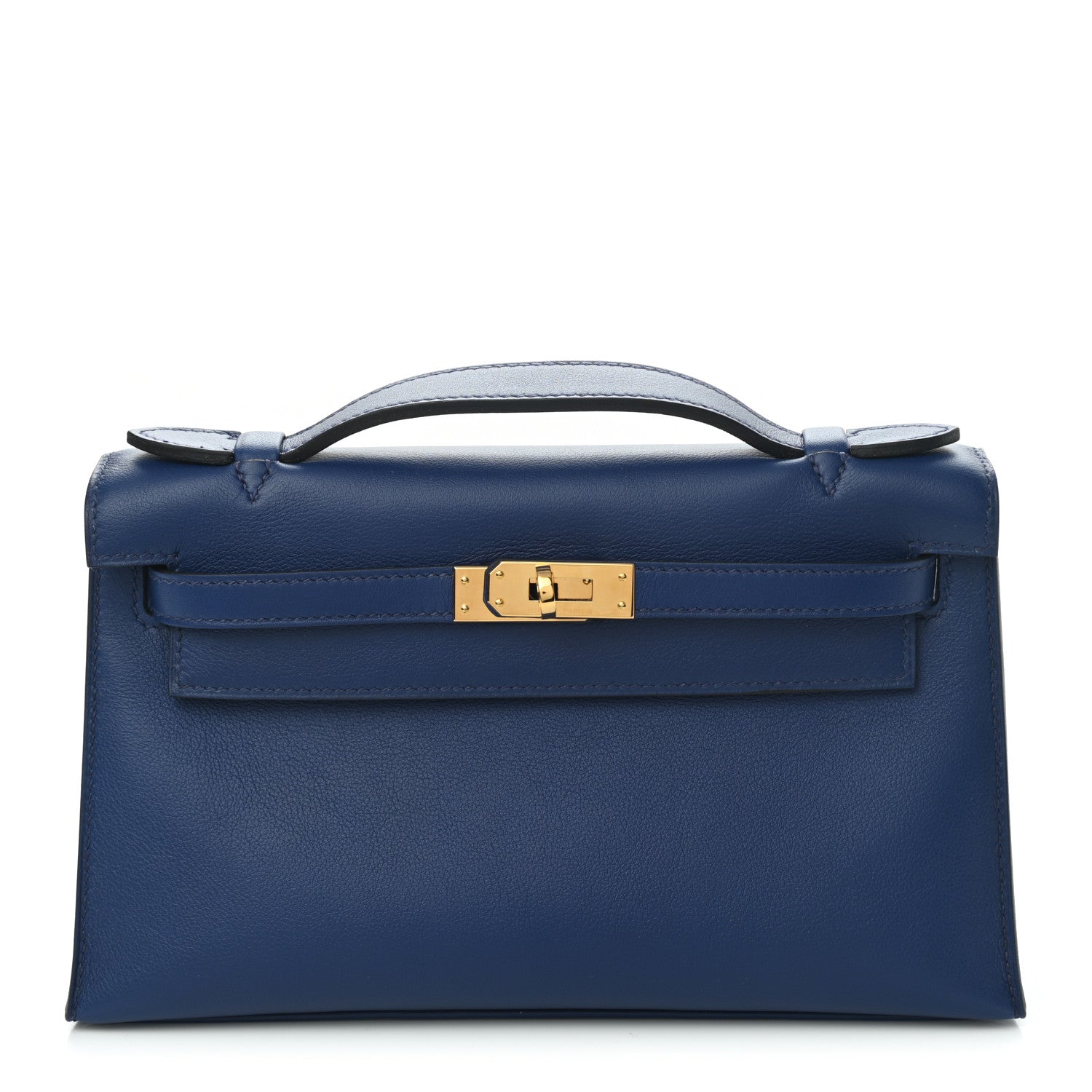 Hermes Swift Kelly Pochette Clutch Bleu Saphir 1 of 8