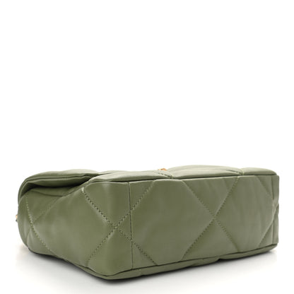 Chanel Lambskin Quilted Medium Chanel 19 Flap Green 4 of 10