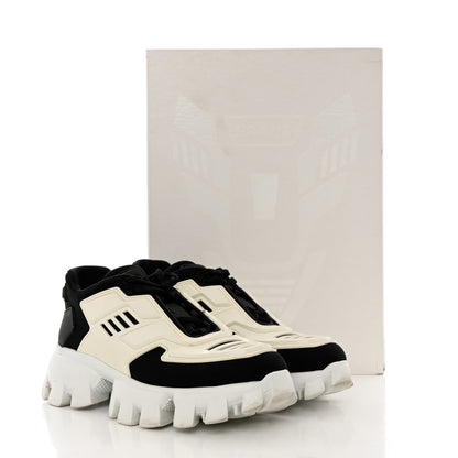 Prada Rubber Technical Knit Fabric Cloudbust Thunder Sneakers 37.5 Black White 12 of 12