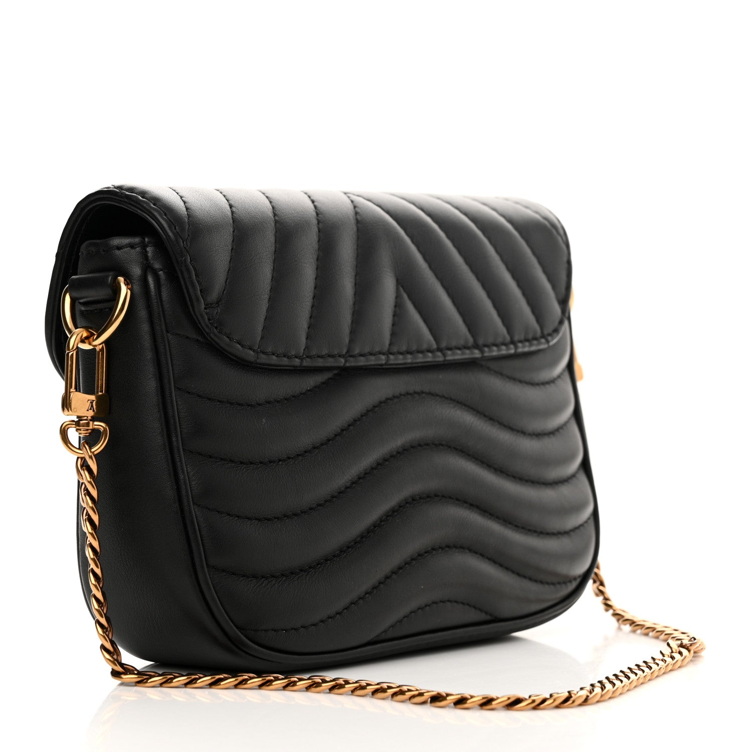 Louis Vuitton Calfskin New Wave Multi Pochette Black 3 of 9