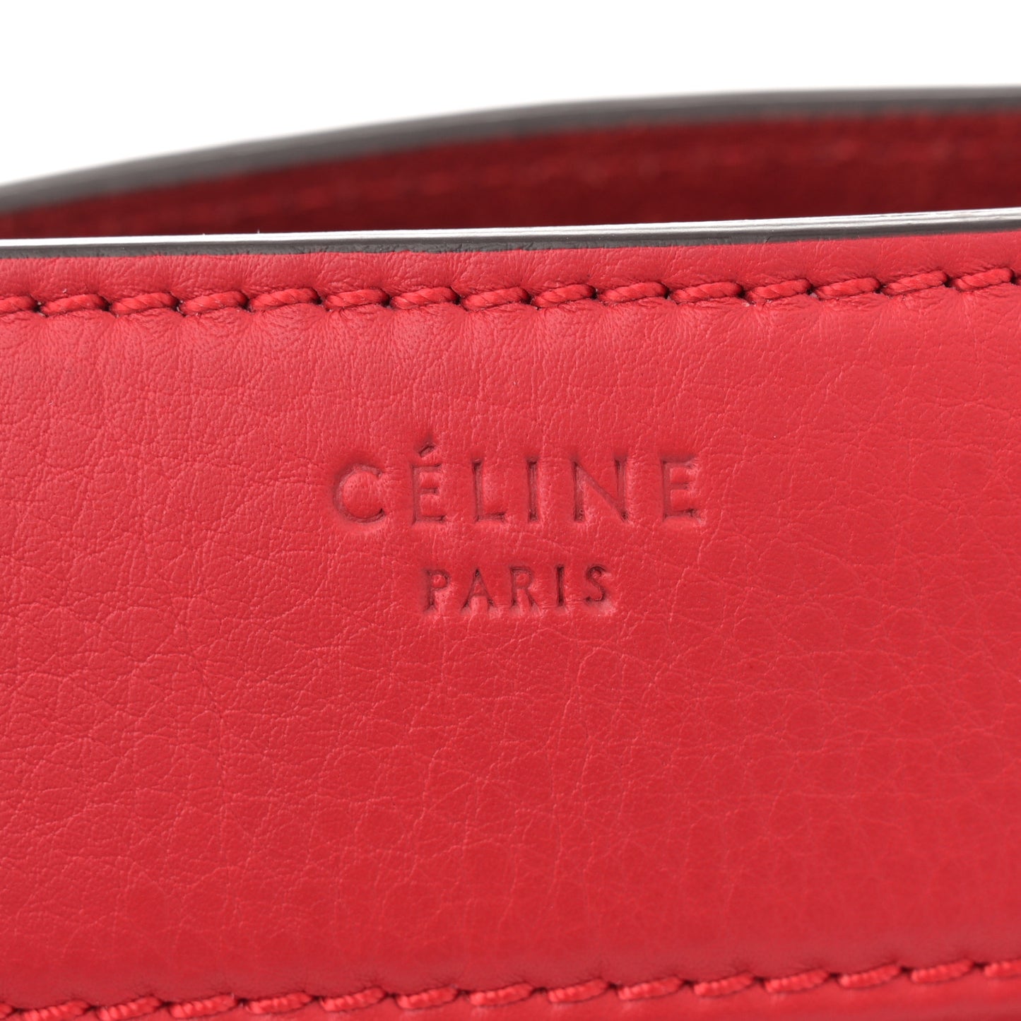 Grained Baby Calfskin Medium Phantom Luggage Vermillion