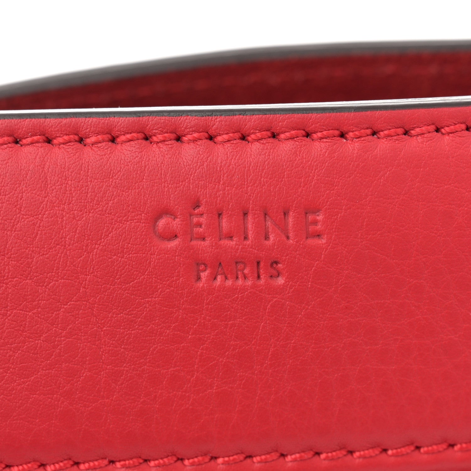 Celine Grained Baby Calfskin Medium Phantom Luggage Vermillion 6 of 11