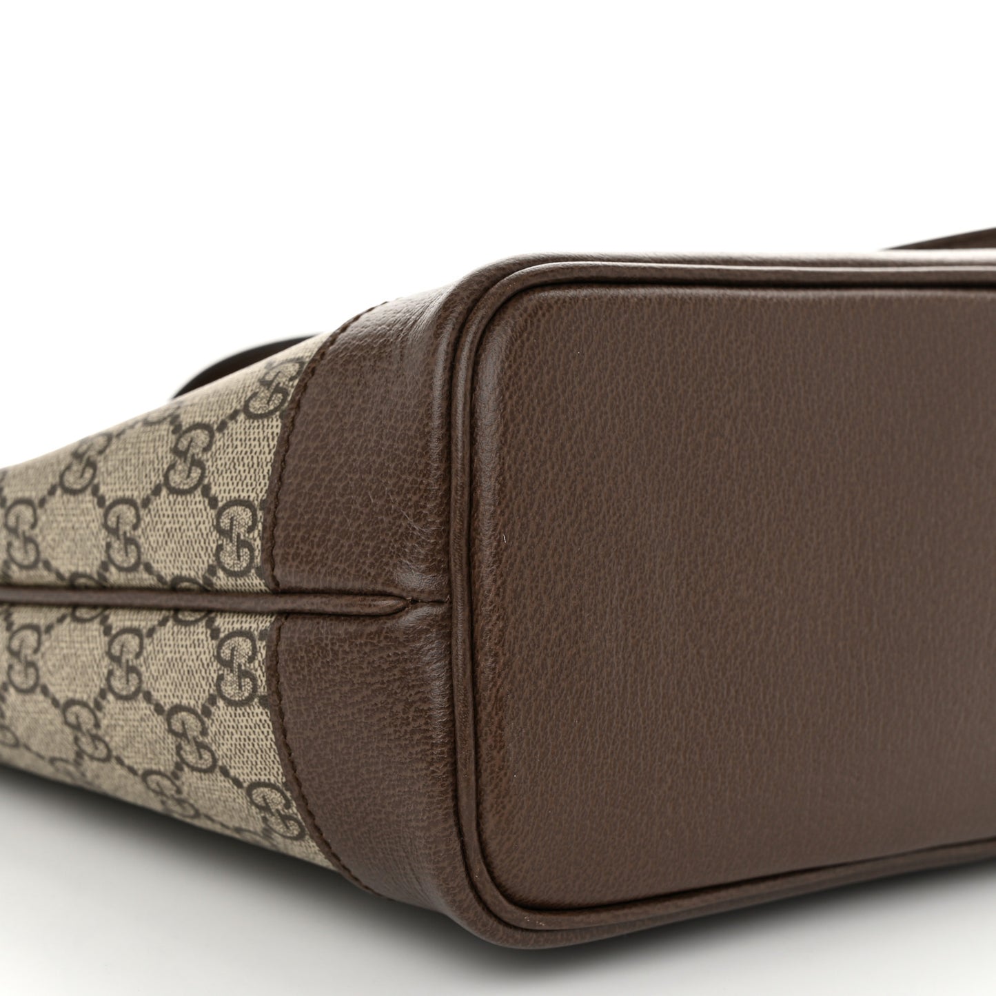 GG Supreme Monogram Textured Calfskin Small Ophidia Shoulder Tote Bag Beige Ebony New Acero