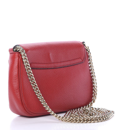 Gucci Pebbled Calfskin Small Soho Flap Crossbody Red 2 of 11
