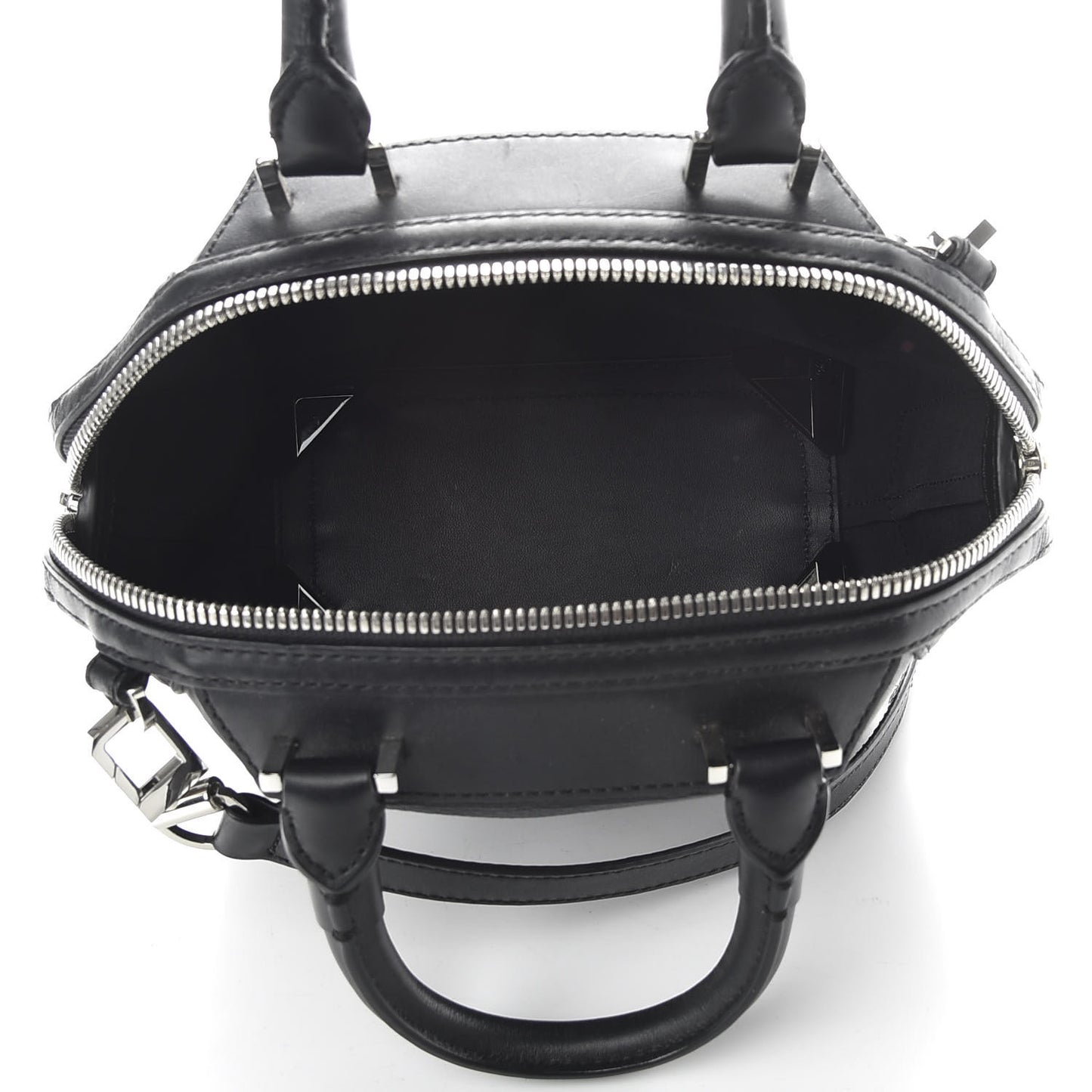 Pebbled Calfskin Mini Emile Black Silver Hardware