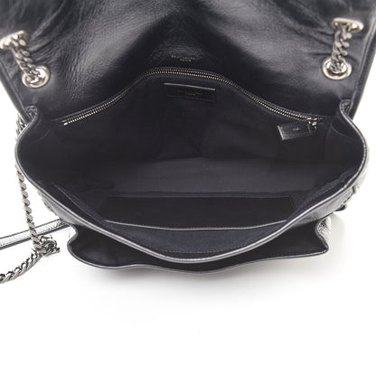 Saint Laurent Crinkled Calfskin Matelasse Monogram Large Niki Chain Satchel Black 5 of 11