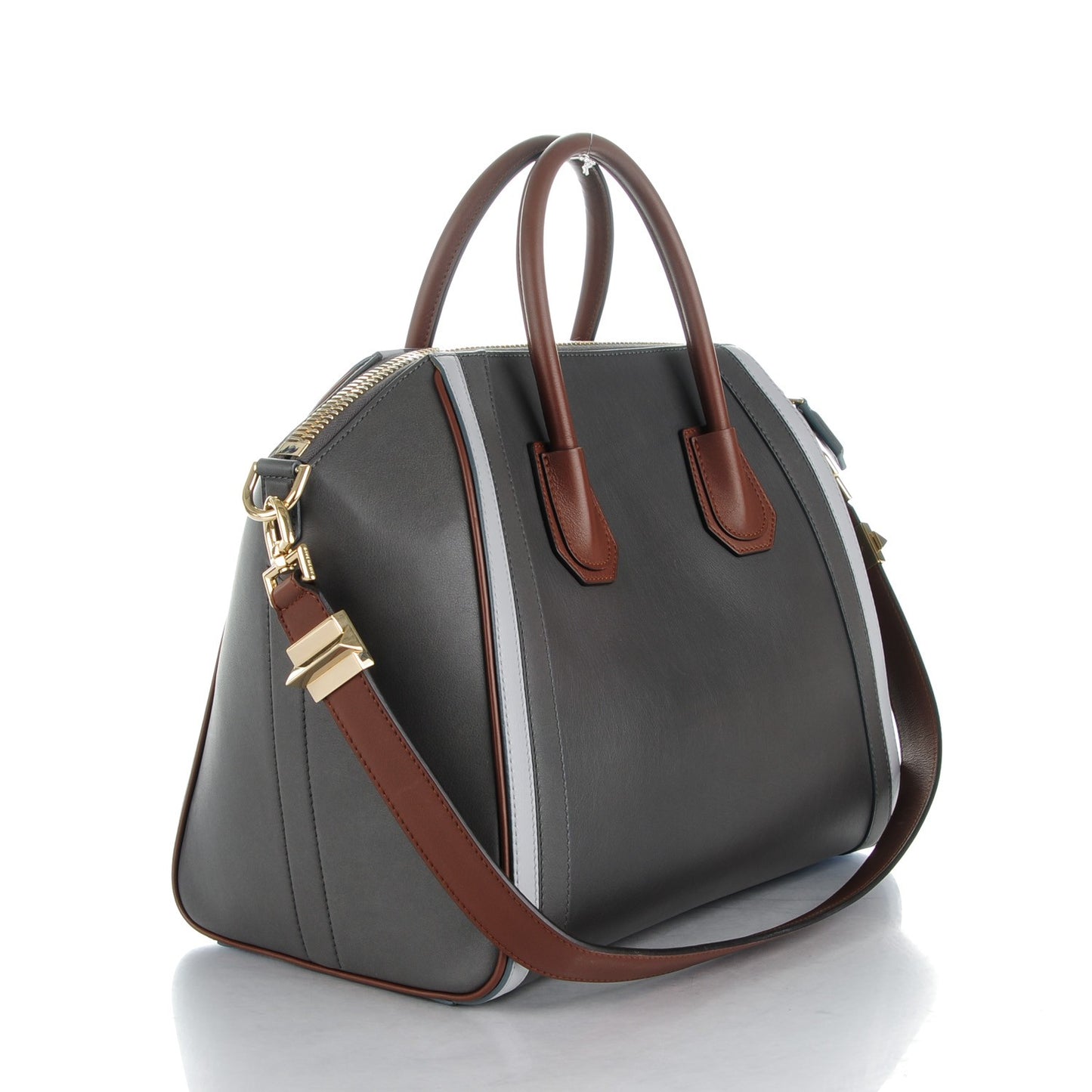 Smooth Calfskin Medium Tri-Color Antigona Dark Grey
