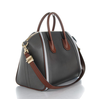 Givenchy Smooth Calfskin Medium Tri-Color Antigona Dark Grey 3 of 7