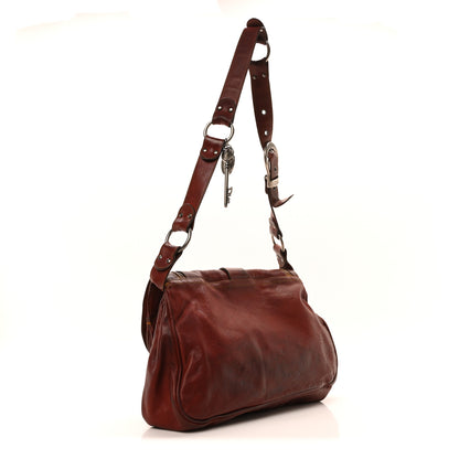Christian Dior Calfskin Medium Gaucho Double Saddle Bag Red 3 of 10