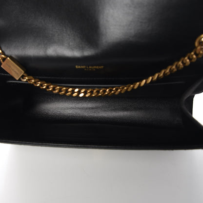 Saint Laurent Suede Sequin Medium Monogram Kate Shoulder Bag Black 5 of 7
