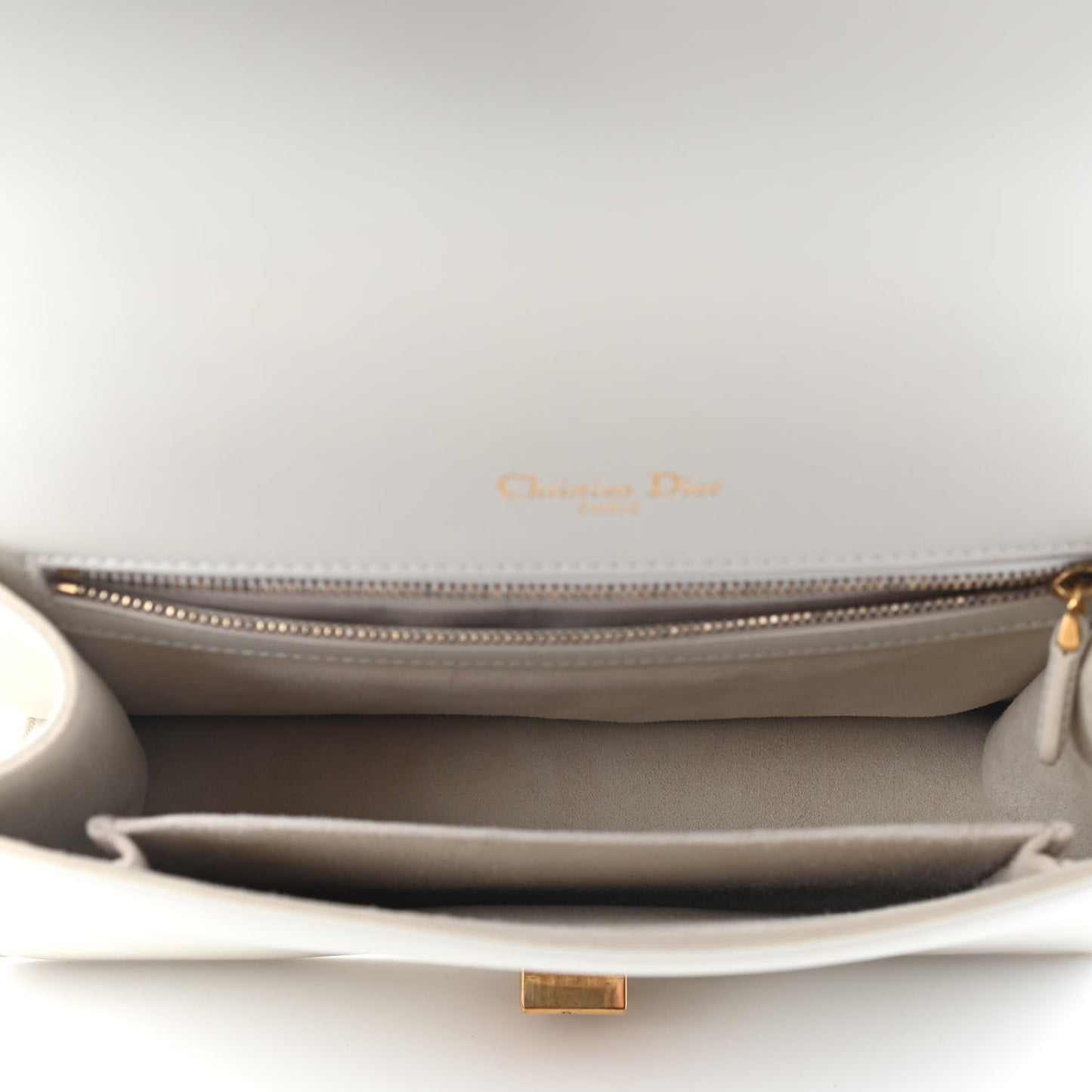 Lambskin Studded Medium Diorama Flap Bag Latte